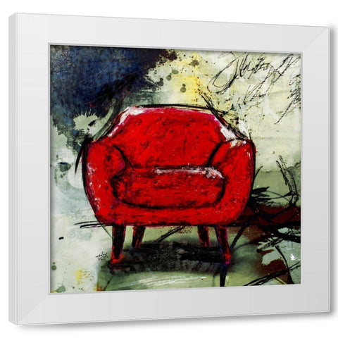 Fauteuil VI White Modern Wood Framed Art Print by Ducret, Patrice