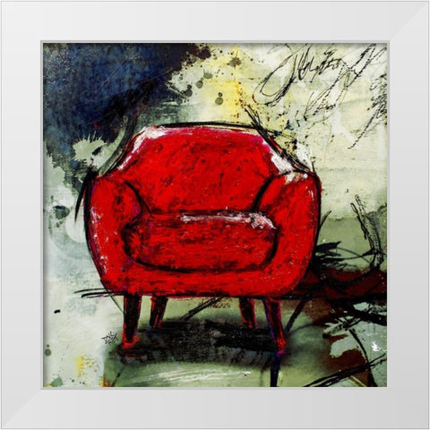 Fauteuil VI White Modern Wood Framed Art Print by Ducret, Patrice