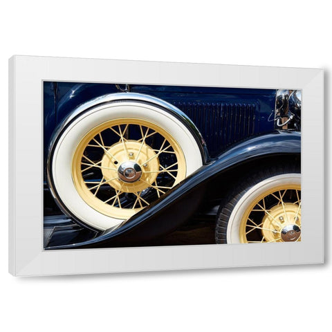Classic Car VII White Modern Wood Framed Art Print by Hillert, Peter