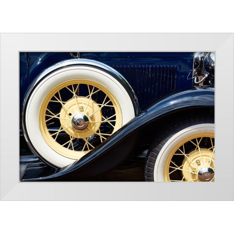 Classic Car VII White Modern Wood Framed Art Print by Hillert, Peter