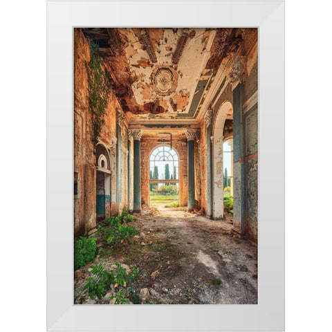 Terminus White Modern Wood Framed Art Print by Haker, Matthias