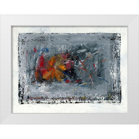 Mohnblumen abstrakt White Modern Wood Framed Art Print by Arns-Muller, Monika