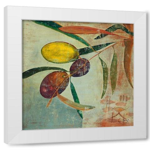 Oliva White Modern Wood Framed Art Print by Richter-Armgart, Rose