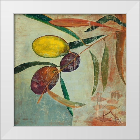 Oliva White Modern Wood Framed Art Print by Richter-Armgart, Rose