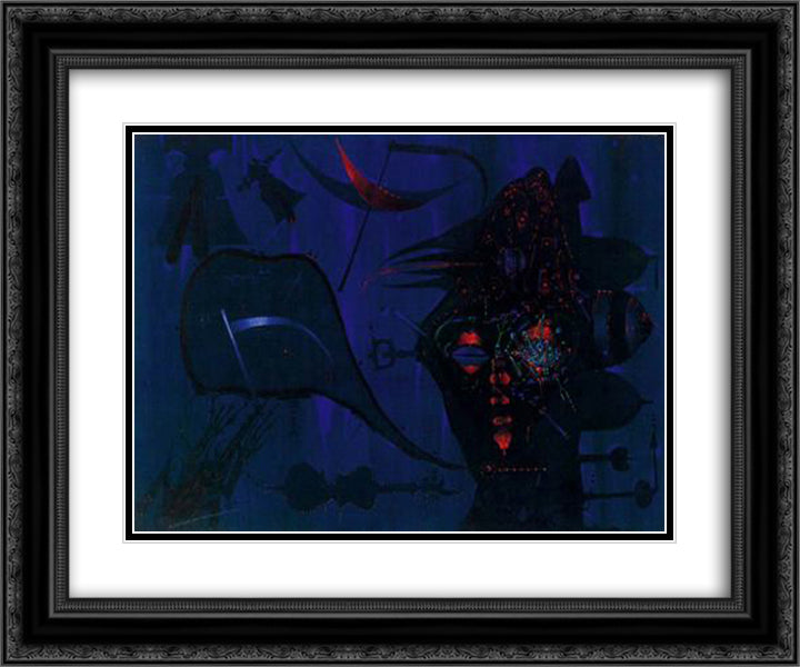 MonÆ’oleg 24x20 Black Ornate Wood Framed Art Print Poster with Double Matting by Ponc, Joan
