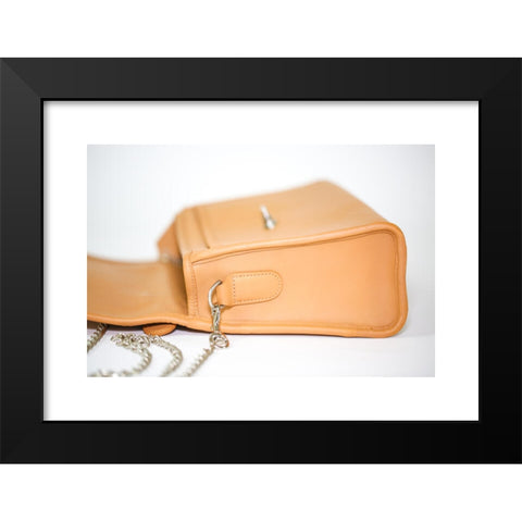 1960's Image Collection by Helen - Black Modern Wood Framed Art Print Titled: vintage camel handbag collection close up - Image