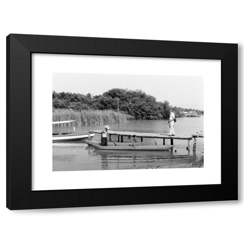 1960's Image Collection by United Archives GmbH - Black Modern Wood Framed Art Print Titled: Laguna de Sinamaica am Maracaibo-See, Venezuela, 1960er. Laguna de Sinamaica at Lake Maracaibo, Venezuela, 1960s.