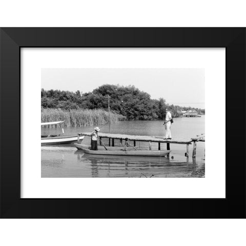 1960's Image Collection by United Archives GmbH - Black Modern Wood Framed Art Print Titled: Laguna de Sinamaica am Maracaibo-See, Venezuela, 1960er. Laguna de Sinamaica at Lake Maracaibo, Venezuela, 1960s.