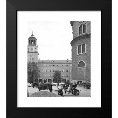 1960's Image Collection by Sueddeutsche Zeitung Photo - Black Modern Wood Framed Art Print Titled: Carriage driver waiting for costumers in Salzburg.