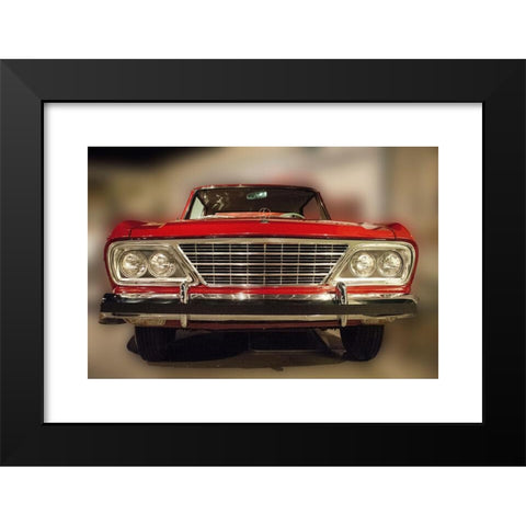 1960's Image Collection by Dennis Thompson - Black Modern Wood Framed Art Print Titled: The 1964 Studebaker is an example of the American automotive art form that became popular in the 1950's and 1960's.