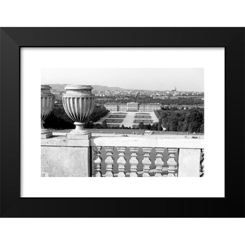 1960's Image Collection by United Archives GmbH - Black Modern Wood Framed Art Print Titled: Schloss SchÃ¶nbrunn in Wien, gesehen von der Gloriette, um 1962. SchÃ¶nbrunn Castle in Vienna as seen from the glorieta, around 1962.