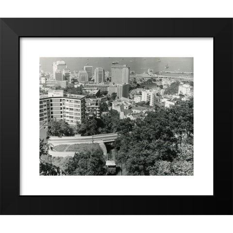 1960's Image Collection by colaimages - Black Modern Wood Framed Art Print Titled: Cable-hauled funicular railway of Hong Kong, 1960s