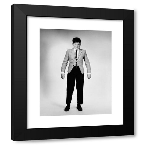 1960's Image Collection by ClassicStock - Black Modern Wood Framed Art Print Titled: 1950s 1960s OVERGROWN BOY IN TOO TIGHT SPORTS JACKET AND PANTS LOOKING AT CAMERA