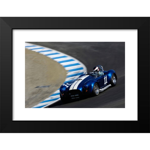 1960's Image Collection by Mark Scheuern - Black Modern Wood Framed Art Print Titled: Harley Cluxten drives his 1965 Ford Cobra 427 at the 2006 Monterey Historic Automobile Races