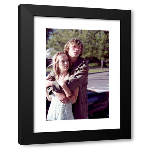 1960's Image Collection by Golden Pixels LLC - Black Modern Wood Framed Art Print Titled: Hippie couple