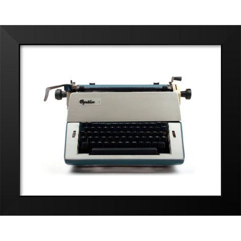 1960's Image Collection by INTERFOTO - Black Modern Wood Framed Art Print Titled: technics, typewriters / cipher machines, mechanical typewriter Optima M 16, manufactured by VEB Optima Schreibmaschinenwerk Erfurt, 1960s, design: Wilhelm Mar