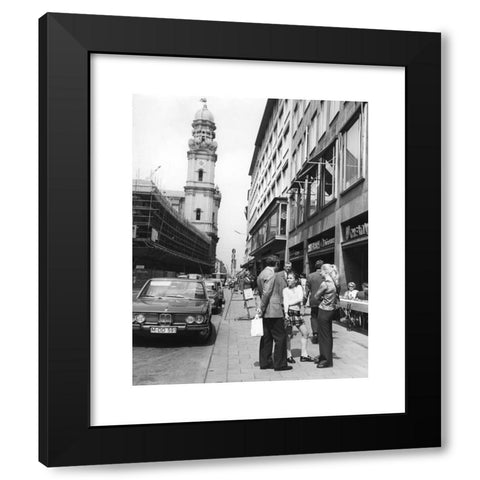 1960's Image Collection by INTERFOTO - Black Modern Wood Framed Art Print Titled: geography / travel, Germany, Munich, street scenes, Theatinerstrasse, 1960s,