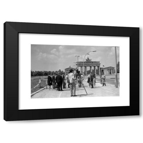 1960's Image Collection by INTERFOTO - Black Modern Wood Framed Art Print Titled: geography/travel, Germany, Berlin, Brandenburg Gate, Eastern side, 1966,