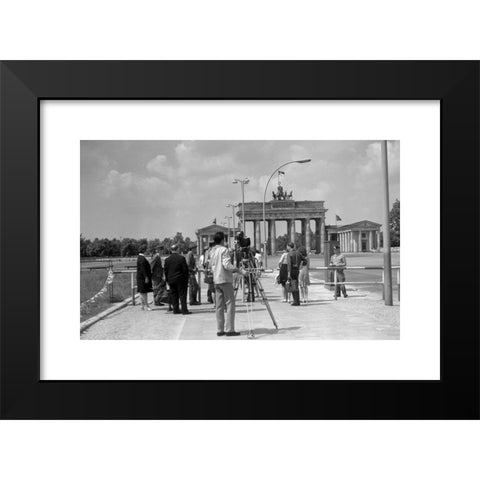 1960's Image Collection by INTERFOTO - Black Modern Wood Framed Art Print Titled: geography/travel, Germany, Berlin, Brandenburg Gate, Eastern side, 1966,