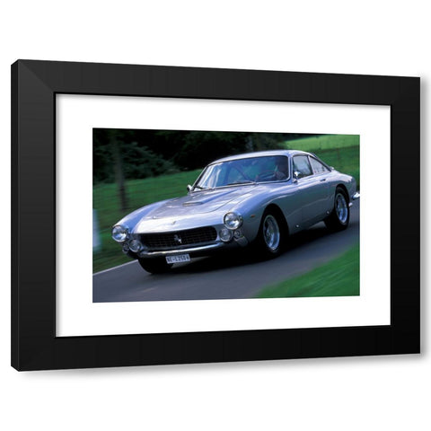 1960's Image Collection by culture-images GmbH - Black Modern Wood Framed Art Print Titled: Car, Ferrari Lusso, model year approx. 1963, 1960s, sixties, vintage car, silver, CoupÃ©, Coupe, sports car, class of luxury, dr