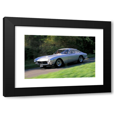 1960's Image Collection by culture-images GmbH - Black Modern Wood Framed Art Print Titled: Car, Ferrari Lusso, model year approx. 1963, 1960s, sixties, vintage car, silver, CoupÃ©, Coupe, sports car, class of luxury, dr