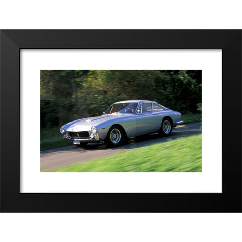 1960's Image Collection by culture-images GmbH - Black Modern Wood Framed Art Print Titled: Car, Ferrari Lusso, model year approx. 1963, 1960s, sixties, vintage car, silver, CoupÃ©, Coupe, sports car, class of luxury, dr