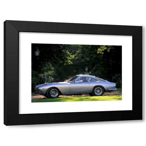 1960's Image Collection by culture-images GmbH - Black Modern Wood Framed Art Print Titled: Car, Ferrari Lusso, model year approx. 1963, 1960s, sixties, vintage car, silver, CoupÃ©, Coupe, sports car, class of luxury, st