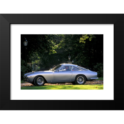 1960's Image Collection by culture-images GmbH - Black Modern Wood Framed Art Print Titled: Car, Ferrari Lusso, model year approx. 1963, 1960s, sixties, vintage car, silver, CoupÃ©, Coupe, sports car, class of luxury, st