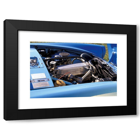 1960's Image Collection by culture-images GmbH - Black Modern Wood Framed Art Print Titled: Car, Sunbeam Alpine, model year 1959-1968, vintage car, 1950s, fifties, 1960s, sixties, blue, convertible, convertible top, open