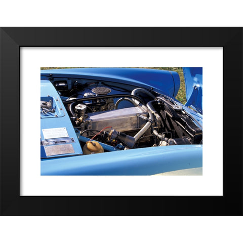 1960's Image Collection by culture-images GmbH - Black Modern Wood Framed Art Print Titled: Car, Sunbeam Alpine, model year 1959-1968, vintage car, 1950s, fifties, 1960s, sixties, blue, convertible, convertible top, open