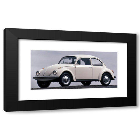 1960's Image Collection by culture-images GmbH - Black Modern Wood Framed Art Print Titled: Car, VW, Volkswagen, beetle 1300, model year 1965-1973, white, vintage car, old car, 1960s, sixties, 1970s, seventies, standing,