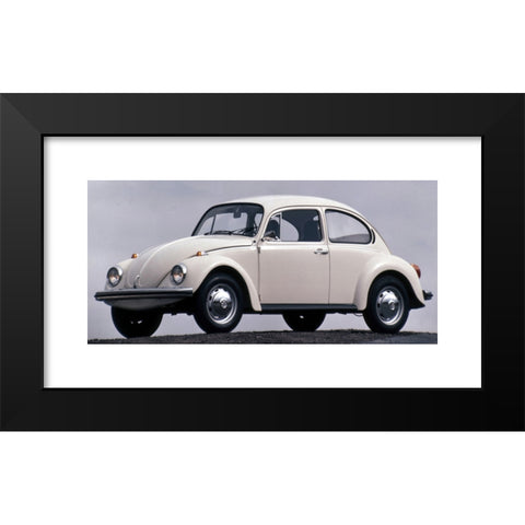 1960's Image Collection by culture-images GmbH - Black Modern Wood Framed Art Print Titled: Car, VW, Volkswagen, beetle 1300, model year 1965-1973, white, vintage car, old car, 1960s, sixties, 1970s, seventies, standing,