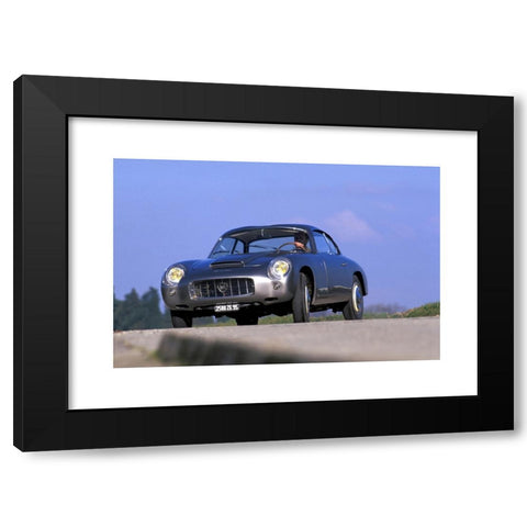 1960's Image Collection by culture-images GmbH - Black Modern Wood Framed Art Print Titled: Car, Lancia Flaminia Zagato Coupe, CoupÃ©, sports car, silver, vintage car, 1960s, sixties, driving, diagonal front, front view,