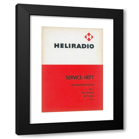 1960's Image Collection by INTERFOTO - Black Modern Wood Framed Art Print Titled: technics, hi-fi, manual (cover) for HELI-HiFi aplliance RK 3, made by VEB GerÃ¤tebau Limbach-Oberfrohna, GDR, 1965, historic, historical, 20th century, East-G