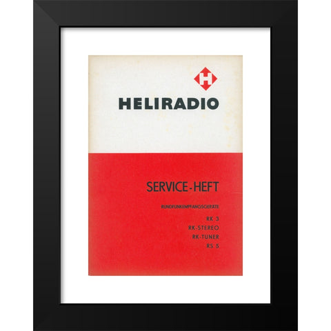 1960's Image Collection by INTERFOTO - Black Modern Wood Framed Art Print Titled: technics, hi-fi, manual (cover) for HELI-HiFi aplliance RK 3, made by VEB GerÃ¤tebau Limbach-Oberfrohna, GDR, 1965, historic, historical, 20th century, East-G