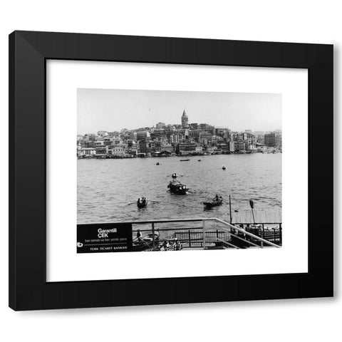 1960's Image Collection by INTERFOTO - Black Modern Wood Framed Art Print Titled: geography / travel, Turkey, Istanbul, city views / cityscapes, view from Golden Horn at Beyoglu with Galata Tower, 1960s,