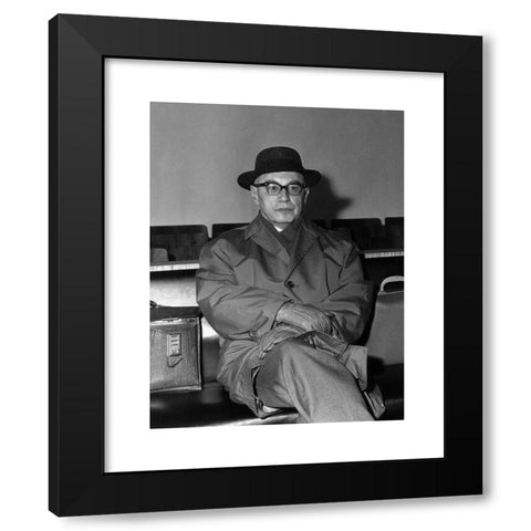 1960's Image Collection by INTERFOTO - Black Modern Wood Framed Art Print Titled: Heyde, Werner, 25.4.1902 - 13.1.1964, German physician, during the trial of his wife, Munich, 11.4.1961, ,