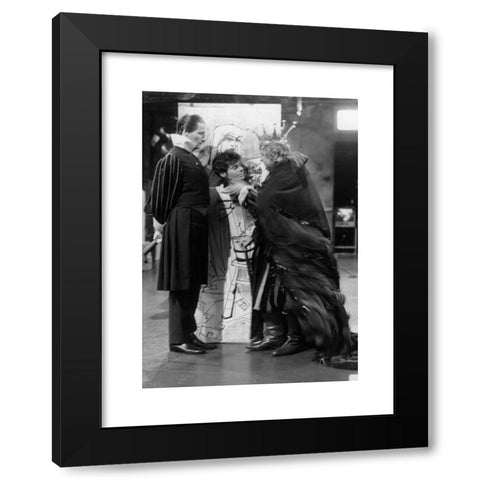 1960's Image Collection by INTERFOTO - Black Modern Wood Framed Art Print Titled: movie, 'Die Mohrin', DEU 1967, director: Werner DÃ¼ggelin, scene with: Peter Arens, Peter Brogle, Erich Aberle, Third-Party-Permissions-Neccessary