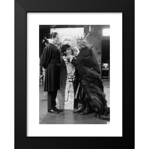 1960's Image Collection by INTERFOTO - Black Modern Wood Framed Art Print Titled: movie, 'Die Mohrin', DEU 1967, director: Werner DÃ¼ggelin, scene with: Peter Arens, Peter Brogle, Erich Aberle, Third-Party-Permissions-Neccessary