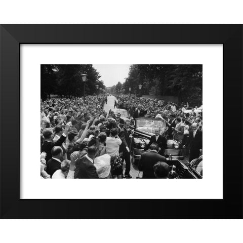 1960's Image Collection by INTERFOTO - Black Modern Wood Framed Art Print Titled: Ulbricht, Walter, 30.6.1893 - 1.8.1973, German politician (SED), Chairman of State Council of the German Democratic Republic 12.9.1960 - 1.8.1973, at his 70th