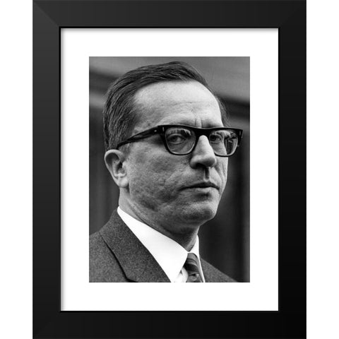 1960's Image Collection by INTERFOTO - Black Modern Wood Framed Art Print Titled: Simmel, Johannes Mario, 7.4.1924 - 1.1.2009, Austrian author / writer, portrait, 1960s, ,