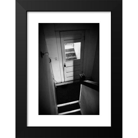 1960's Image Collection by Gib Martinez - Black Modern Wood Framed Art Print Titled: Interior shots of dated 1960s era decor furniture and design in an abandined Americana home