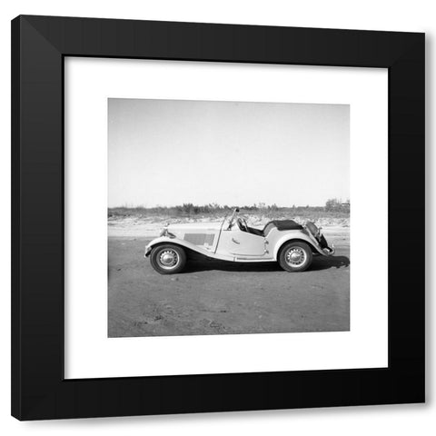 1960's Image Collection by Jack Simons Collection - Black Modern Wood Framed Art Print Titled: Sports Car Club of America races from the early 1960s or late 1950s. mgtb british