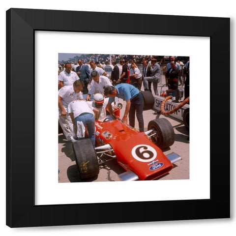 1960's Image Collection by GP Library Limited - Black Modern Wood Framed Art Print Titled: Indianapolis 500 in 1969