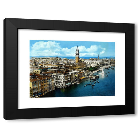 1960's Image Collection by INTERFOTO - Black Modern Wood Framed Art Print Titled: geography / travel, Italy, Venice, city view / cityscapes, St. Mark's Square, picture postcard, 1960s, Additional-Rights-Clearences-Not Available