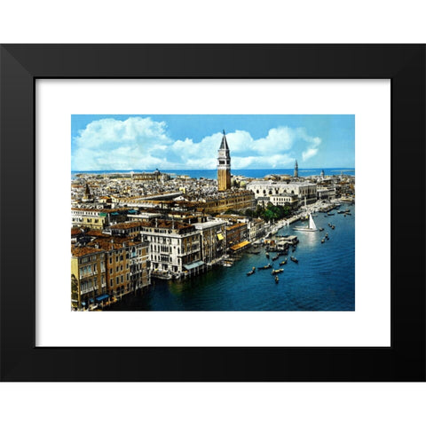 1960's Image Collection by INTERFOTO - Black Modern Wood Framed Art Print Titled: geography / travel, Italy, Venice, city view / cityscapes, St. Mark's Square, picture postcard, 1960s, Additional-Rights-Clearences-Not Available