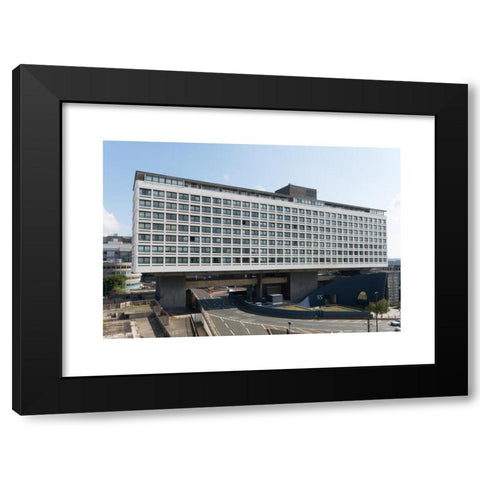 1960's Image Collection by Washington Imaging - Black Modern Wood Framed Art Print Titled: 55 Degrees North building above PIlgrim Street roundabout in Newcastle upon Tyne, Tyne and Wear, England, UK