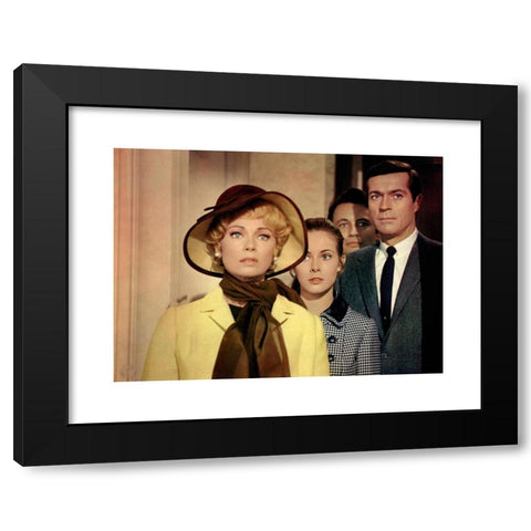 1960's Image Collection by colaimages - Black Modern Wood Framed Art Print Titled: French actress Claude Jade and Dany Robin in the Hitchcock movie Topaz, 1969