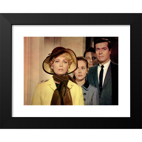 1960's Image Collection by colaimages - Black Modern Wood Framed Art Print Titled: French actress Claude Jade and Dany Robin in the Hitchcock movie Topaz, 1969