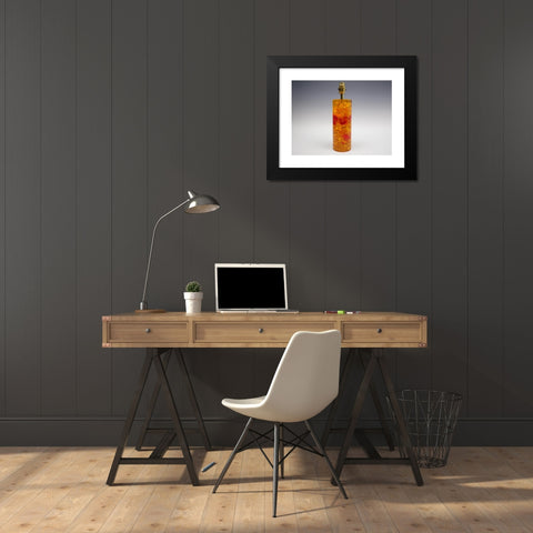 1960's Image Collection by Daniel Griffiths - Black Modern Wood Framed Art Print Titled: Orange Shattaline lamp